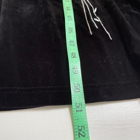 Vintage Velvet Maxi Dress XL Embroider Whimsigoth Vamp Dark Romantic Witchy Y2K - Picture 10 of 10